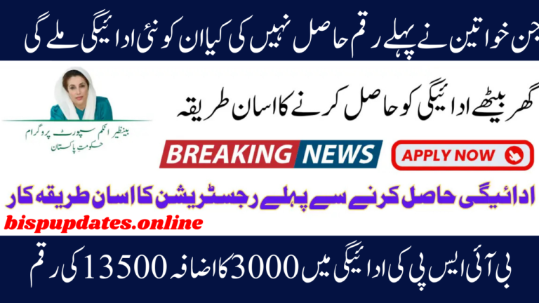 See the full details of the BISP Stipend Increase 2025 New Installment 13500 Set.