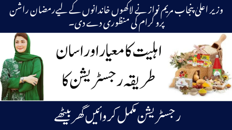 The Ramadan package for millions of families has been approved by Punjab Cm Maryam Nawaz.