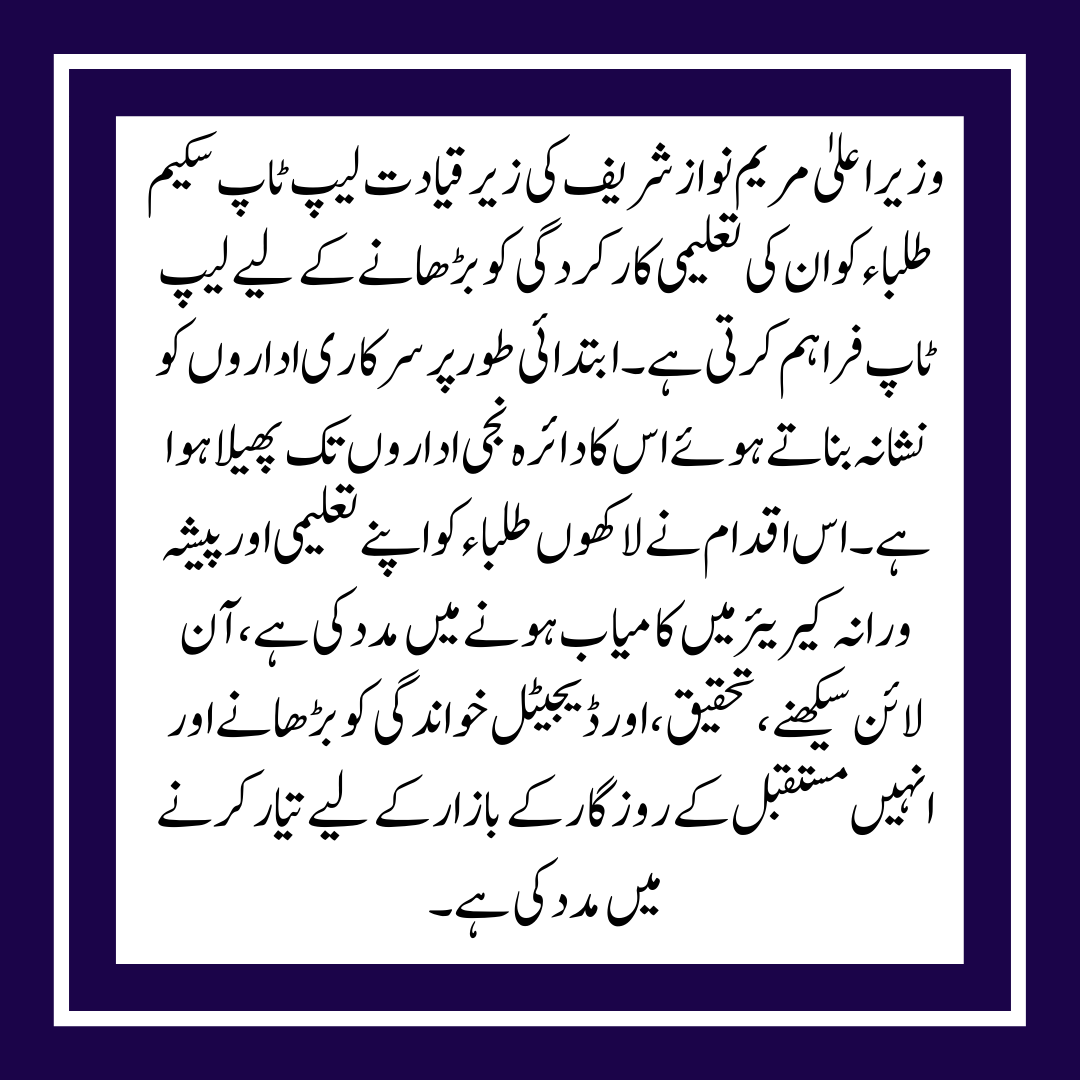 Maryam Nawaz Laptop Scheme Eligibility Requirements Have Been Totally Modified for 2025